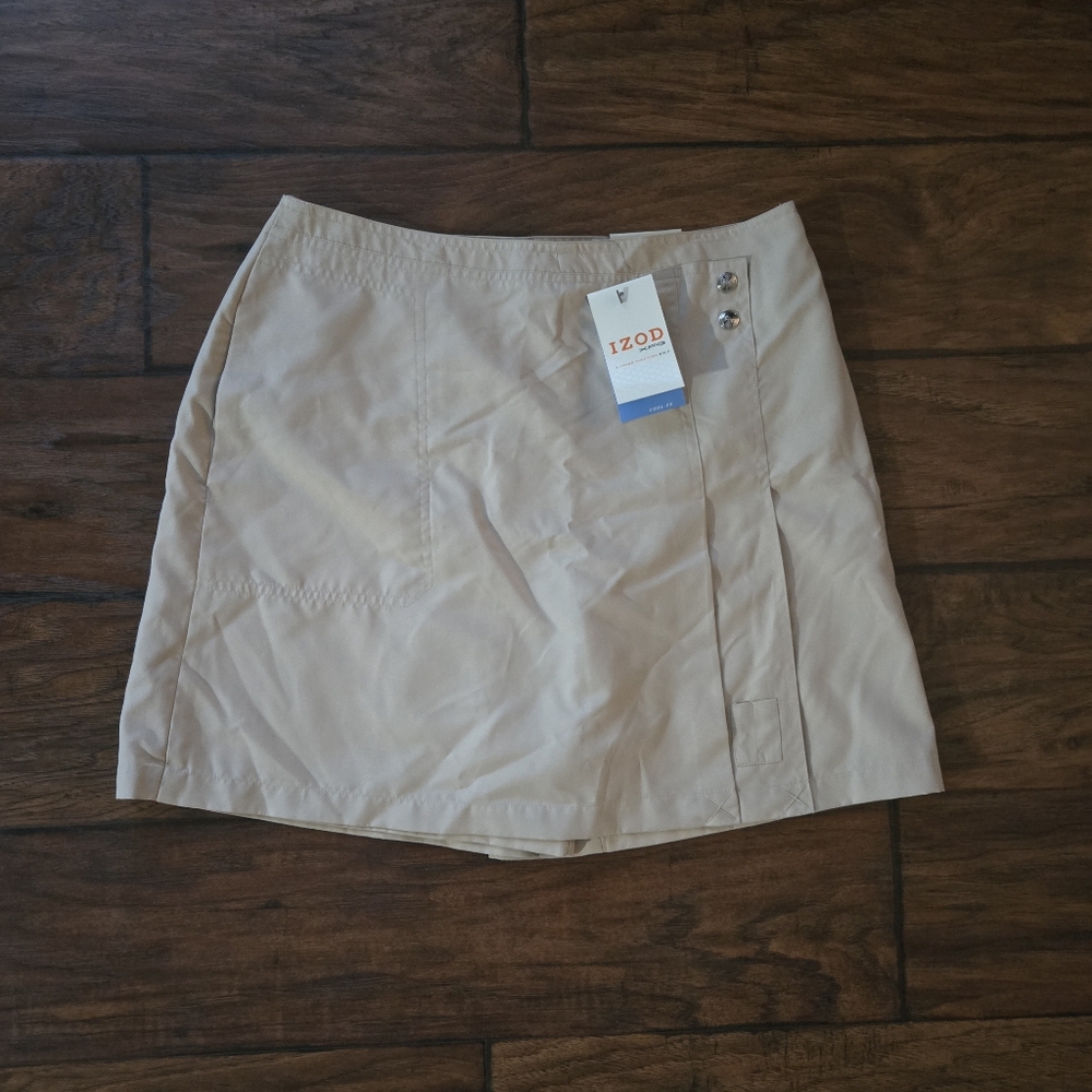 IZOD XFG Women’s Golf Skort Khaki Performance Stretch Golf Skirt Size 6 NWT